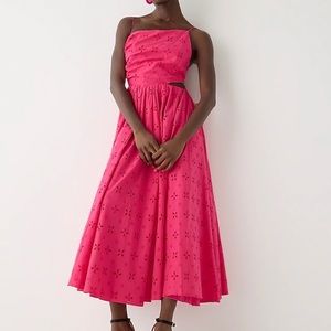JCrew Collection side-cutout midi dress in eyelet